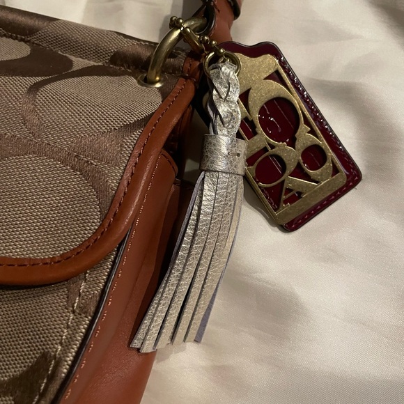 Coach Willis Brown Signature Canvas Tan Leather 65th Anniversary Crossbody Bag - Picture 3 of 12